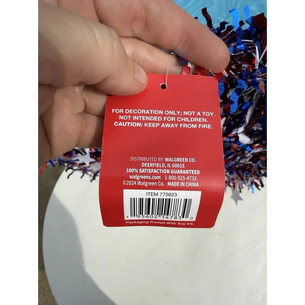 Stars & Stripes Tinsel Wreath 16